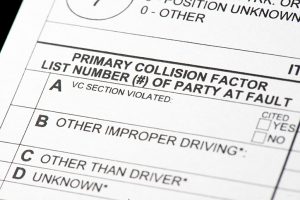 Traffic collision report